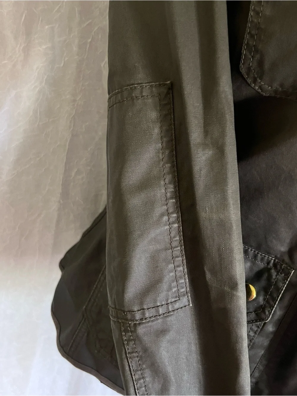 J. Crew green Utility Jacket with Gold Hardware